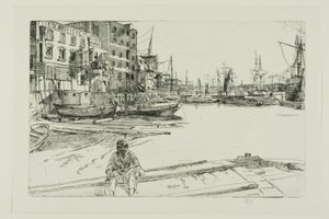イーグル ワーフ 作： James Abbott McNeill Whistler