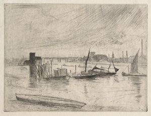 早朝のバタシー 作： James McNeill Whistler