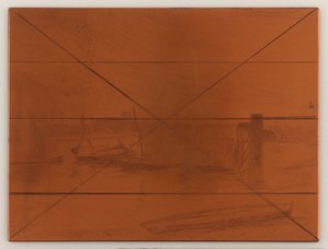 エッチングプレート：アーリーモーニング、バタシー 作： James Abbott McNeill Whistler