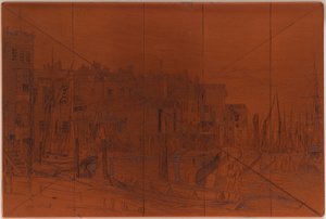エッチングプレート：テムズポリス 作： James Abbott McNeill Whistler