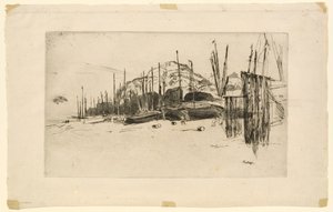 漁船、ヘイスティングス 作： James Abbott McNeill Whistler
