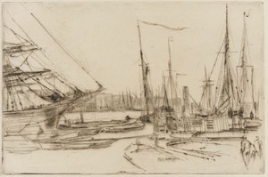 ビリングスゲートから 作： James Abbott McNeill Whistler