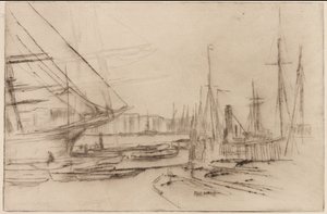 ビリングスゲートから 作： James Abbott McNeill Whistler