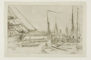 ビリングスゲートから 作： James Abbott McNeill Whistler
