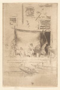 果物の屋台、第二のベニス セットより (26 枚のエッチングのセット) 作： James Abbott McNeill Whistler