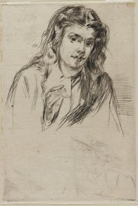フメットの曲がった頭 作： James Abbott McNeill Whistler