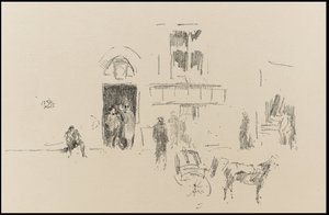 ゲイエティ ステージ ドア 作： James Abbott McNeill Whistler