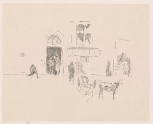 ゲイエティ ステージ ドア 作： James Abbott McNeill Whistler