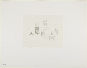 ゲイエティ ステージ ドア 作： James Abbott McNeill Whistler