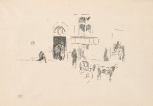 ゲイエティ ステージ ドア 作： James Abbott McNeill Whistler