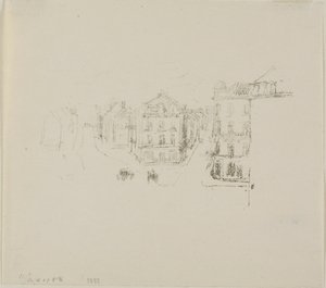 グラン・リュ、ディエップ 作： James McNeill Whistler