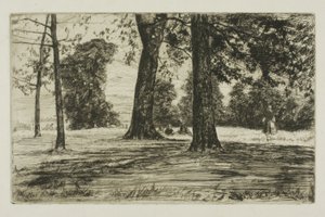 グリニッジ パーク 作： James Abbott McNeill Whistler