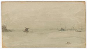 グレーとシルバー - リバプール 作： James Abbott McNeill Whistler