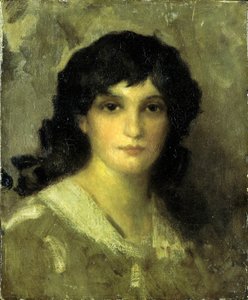 若い女性の頭部