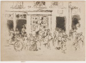 ハイストリート、ブリュッセル 作： James Abbott McNeill Whistler