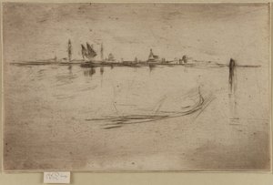 島: 夕方 作： James Abbott McNeill Whistler