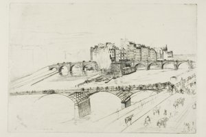 都市の島、パリ 作： James Abbott McNeill Whistler