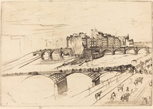シテ島、パリ 作： James Abbott McNeill Whistler