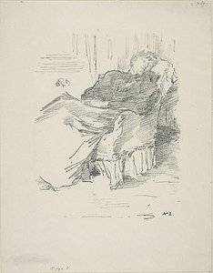 眠れる美女 作： James Abbott McNeill Whistler