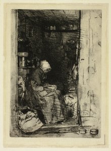La Vieille aux Loques (ぼろきれのおばあさん) 作： James Abbott McNeill Whistler