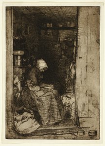La Vieille aux Loques (ぼろきれのおばあさん) 作： James Abbott McNeill Whistler