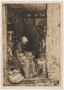 ぼろきれのおばあさん 作： James Abbott McNeill Whistler
