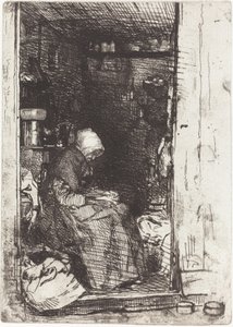 ぼろきれのおばあさん 作： James Abbott McNeill Whistler