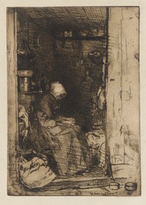 ぼろきれのおばあさん 作： James Abbott McNeill Whistler