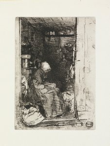 ぼろきれのおばあさん 作： James Abbott McNeill Whistler