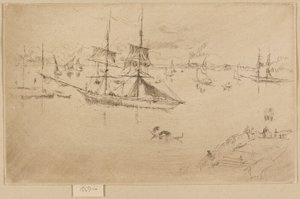ラグーン--正午 作： James Abbott McNeill Whistler