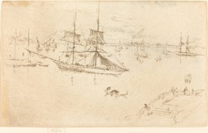 ラグーン: 正午 作： James Abbott McNeill Whistler