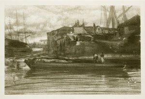 ライムハウス 作： James Abbott McNeill Whistler