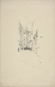 リトル コート、クロス フェア 作： James Abbott McNeill Whistler
