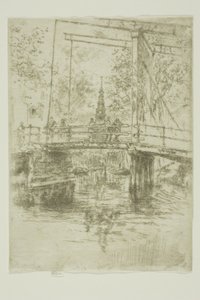 小さな跳ね橋、アムステルダム 作： James Abbott McNeill Whistler