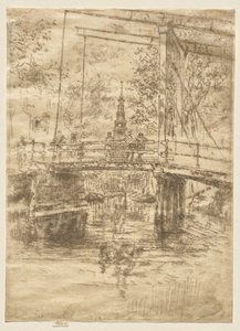 小さな跳ね橋、アムステルダム 作： James McNeill Whistler