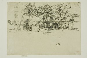 リトル テラス、リュクサンブール公園 作： James Abbott McNeill Whistler