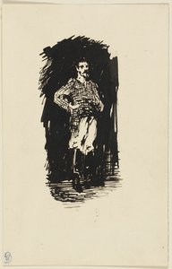チェックシャツの男 作： James McNeill Whistler