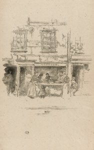 マウンダーズ・フィッシュ・ショップ、チェルシー 作： James McNeill Whistler