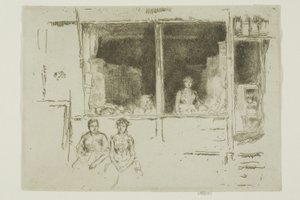 メロンショップ、ハウンズディッチ 作： James Abbott McNeill Whistler