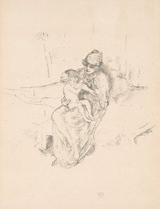 母と子 その１ 作： James Abbott McNeill Whistler