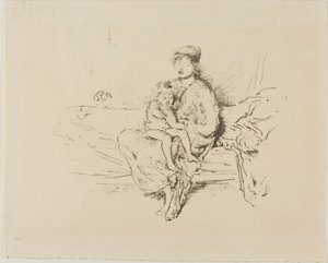 母と子 その２ 作： James Abbott McNeill Whistler