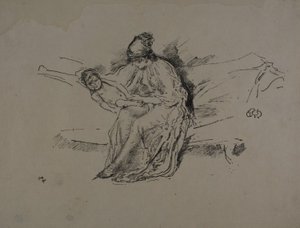 母と子 No.4 作： James Abbott McNeill Whistler