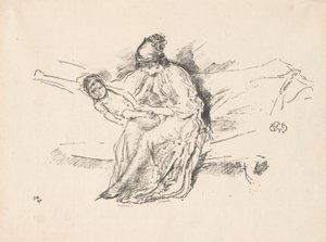母と子 No.4 作： James Abbott McNeill Whistler