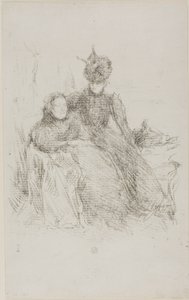 母と娘 作： James Abbott McNeill Whistler