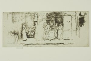 新聞屋、セーヌ通り 作： James Abbott McNeill Whistler