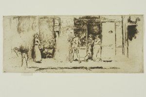 新聞屋、セーヌ通り 作： James Abbott McNeill Whistler