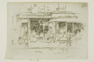 ナッツ・ショップ、セント・ジェイムズ・プレイス、ハウンズディッチ 作： James McNeill Whistler