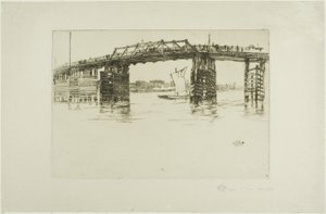 オールド バタシー ブリッジ 作： James Abbott McNeill Whistler