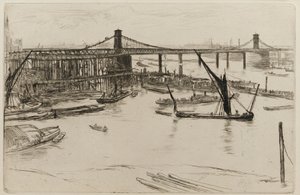 オールド ハンガーフォード ブリッジ 作： James Abbott McNeill Whistler