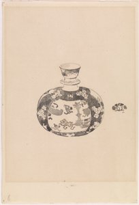 鐘形の蓋をした卵形の生姜壷 作： James Abbott McNeill Whistler